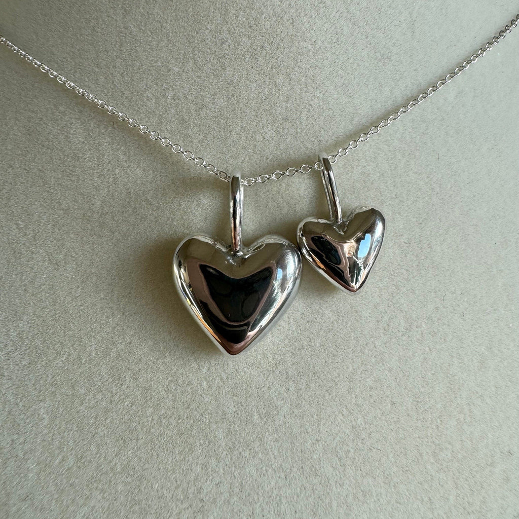 Big & Little Heart Charm Necklaces
