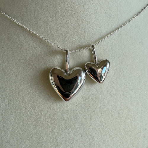 Big & Little Heart Charm Necklaces