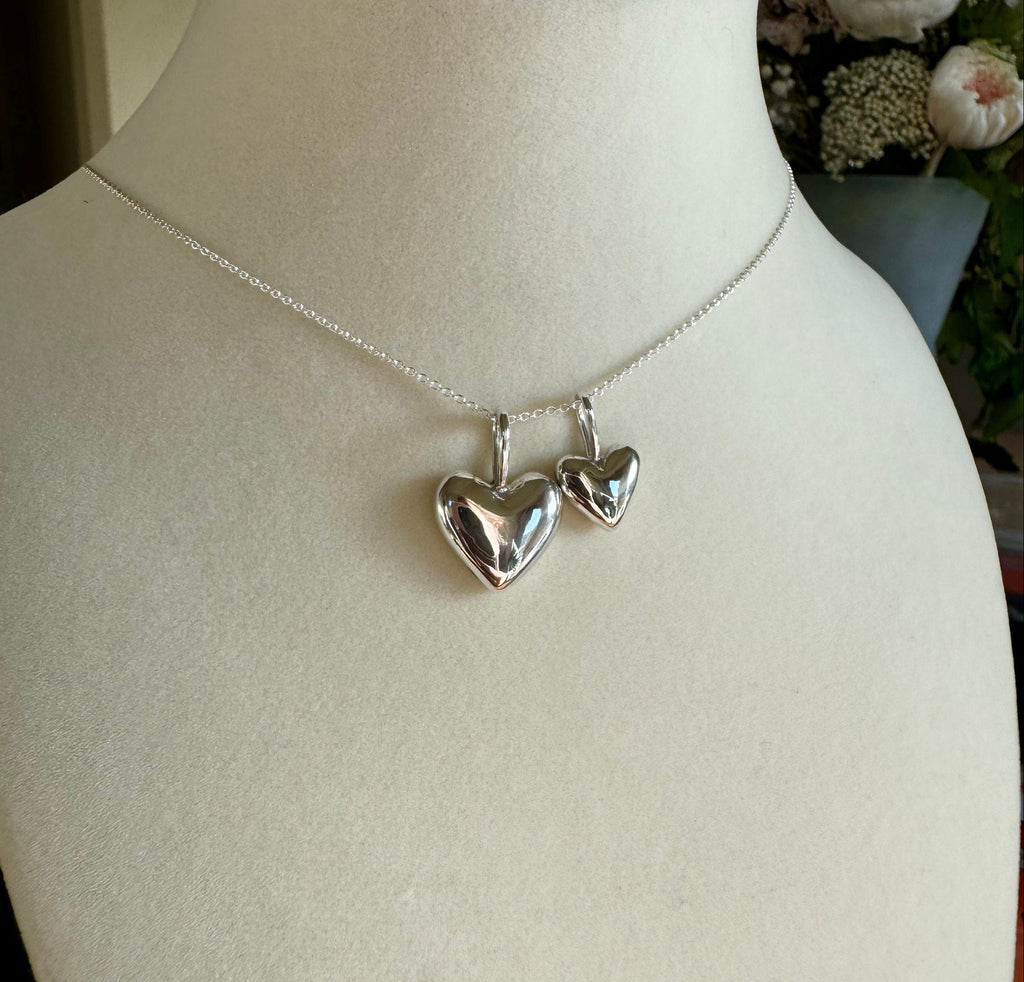 Big & Little Heart Charm Necklaces