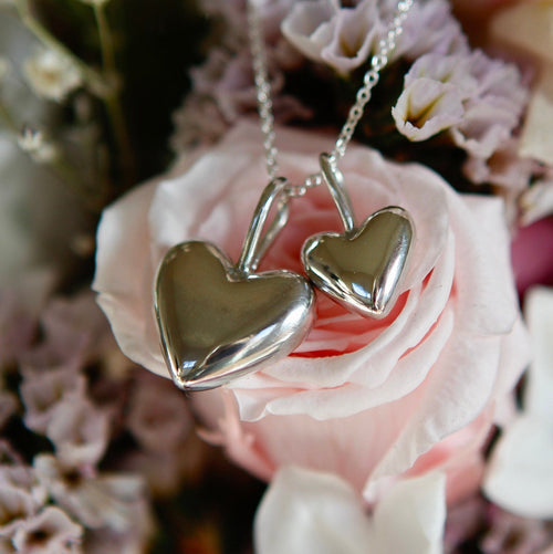 Big & Little Heart Charm Necklaces