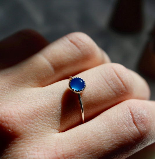 Blue Lapis Ring - Sterling Silver Size 8 - LAST ONE AVAILABLE