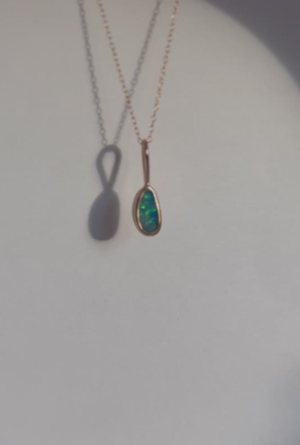 Gold Australian Opal Necklace