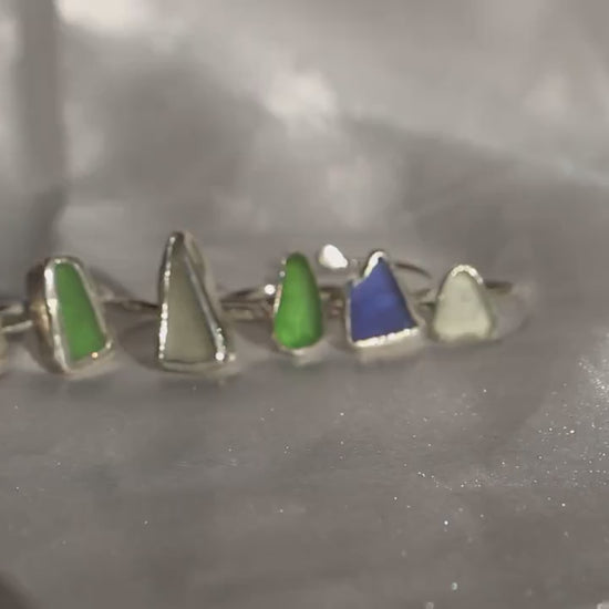 Sea Glass Rings - Sterling Silver