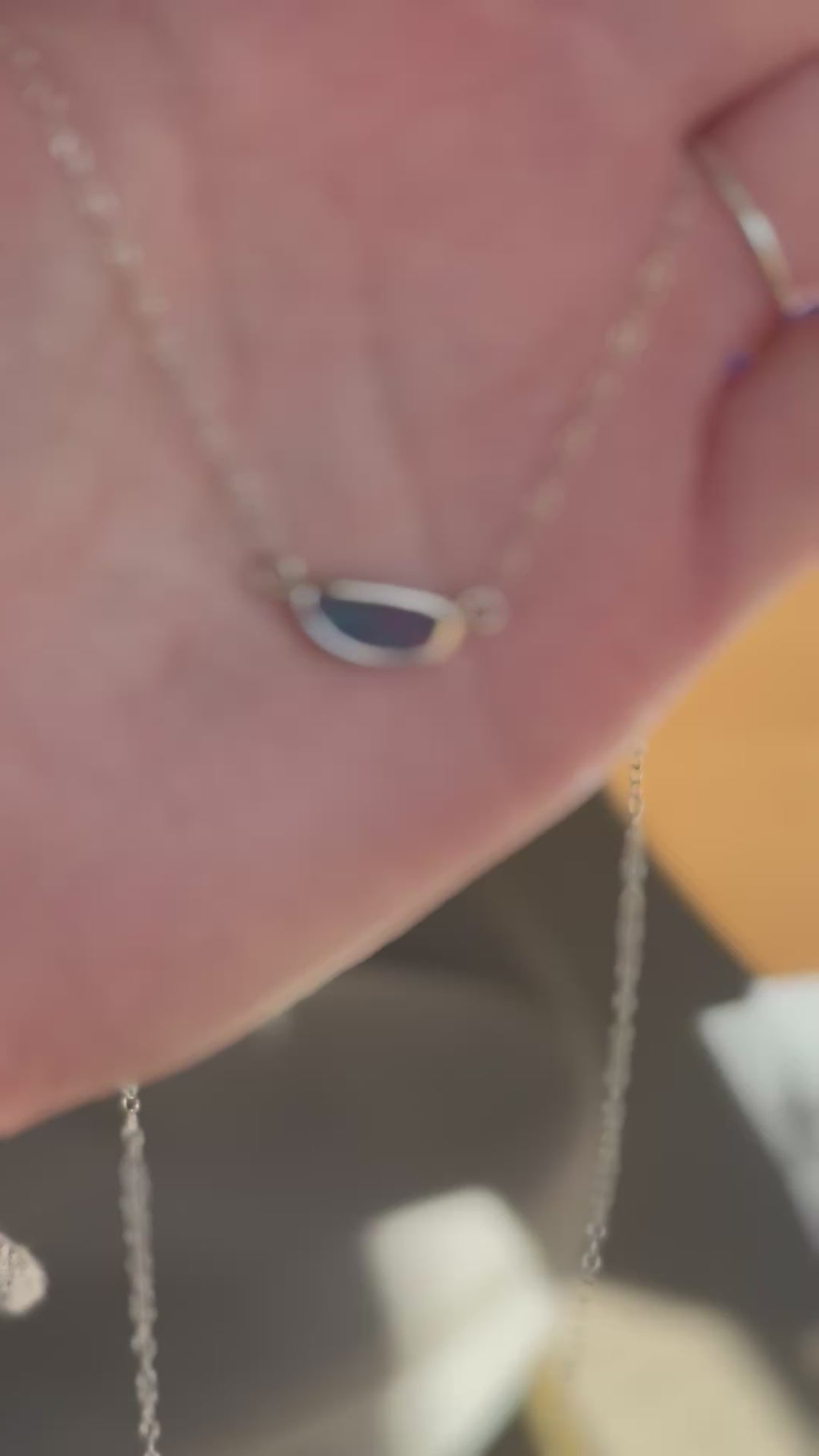 Sterling Silver Australian Opal Necklace