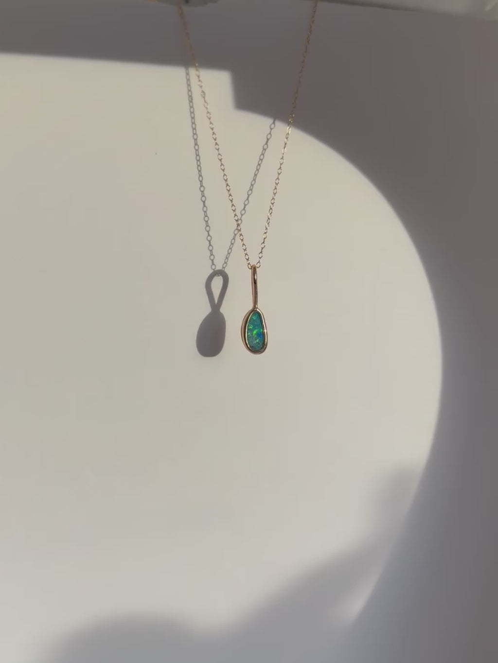 Gold Australian Opal Necklace