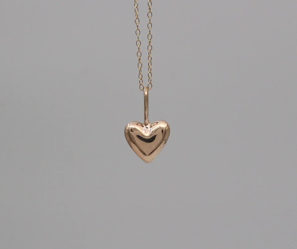 Solid Gold Heart Necklace