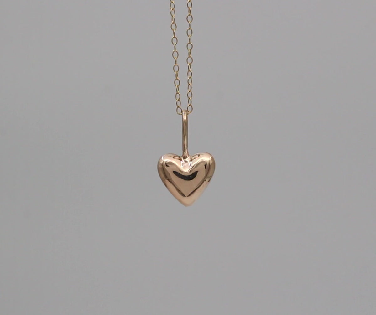 Solid Gold Heart Necklace
