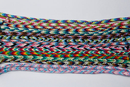 Fishtail Friendship Bracelet, 10/12 String, 1-6 Colors, Customizable, LGBTQ Pride, Birthday Gift, Stocking stuffer
