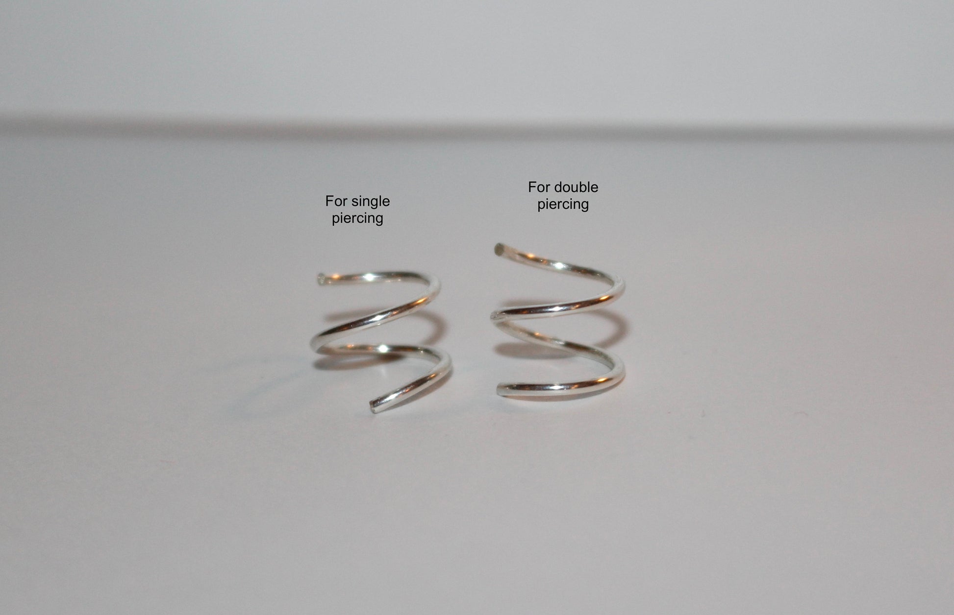 Double Hoop Earrings in Sterling Silver - Can be worn in a single or double piercing!