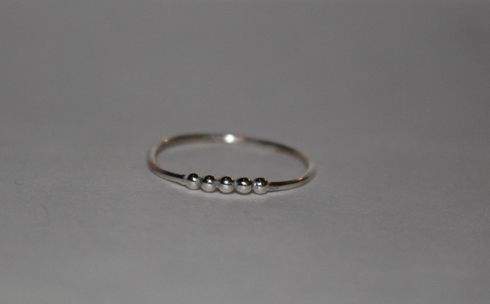 Sterling Silver Dot Ring, Stacking Ring