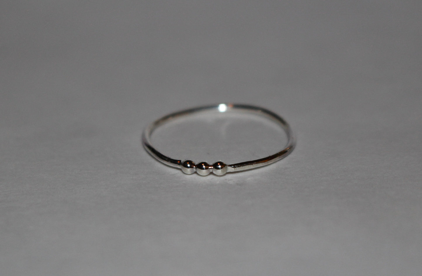 Sterling Silver Dot Ring, Stacking Ring