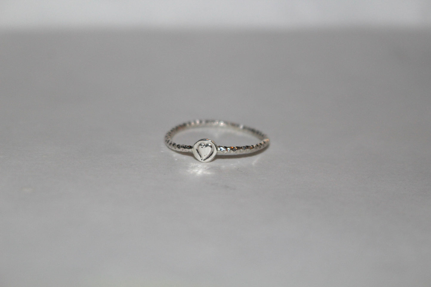 Initial or Number Ring, Sterling Silver, Stacking Ring