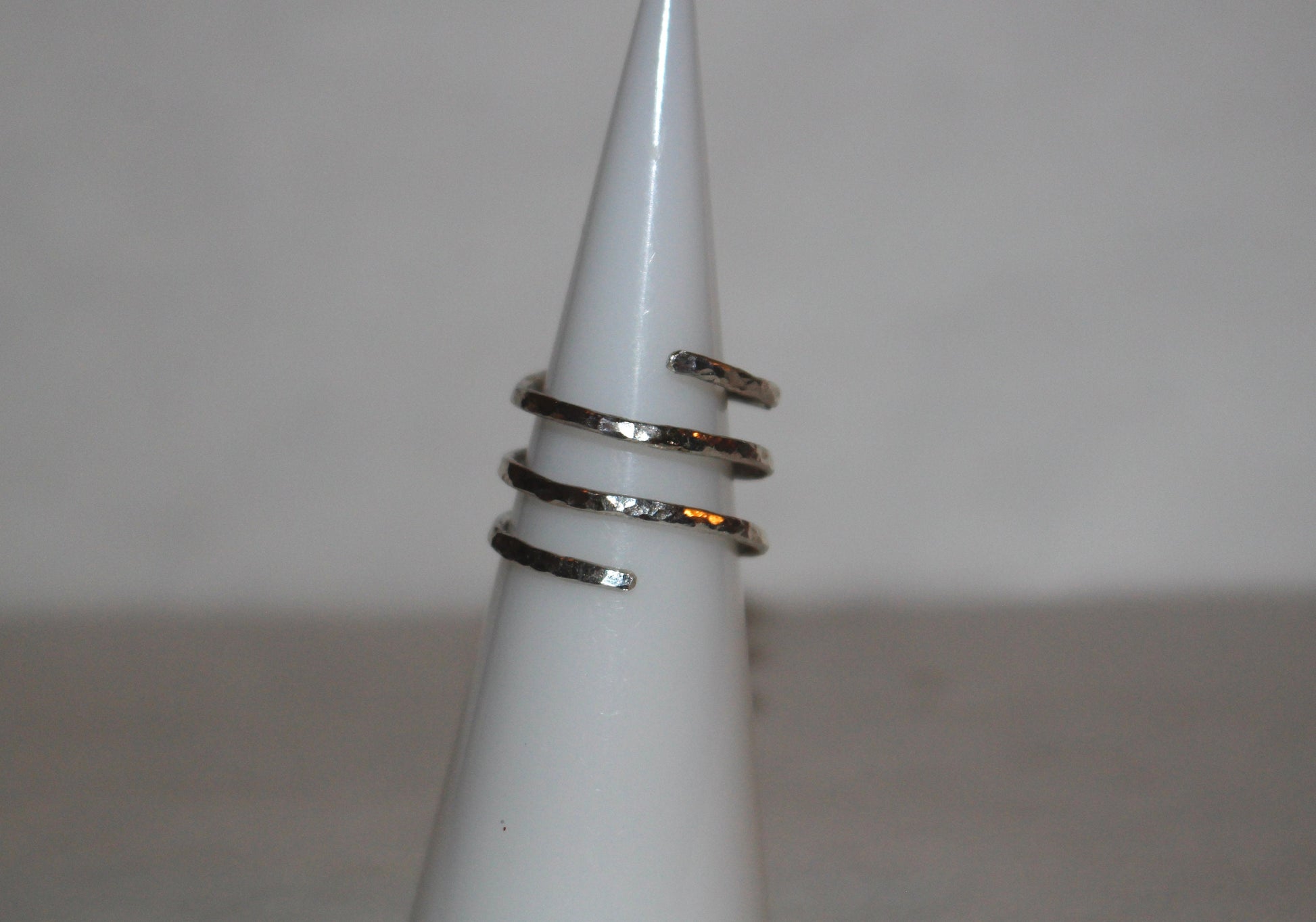 Triple Wrap Hammered Sterling Silver Ring