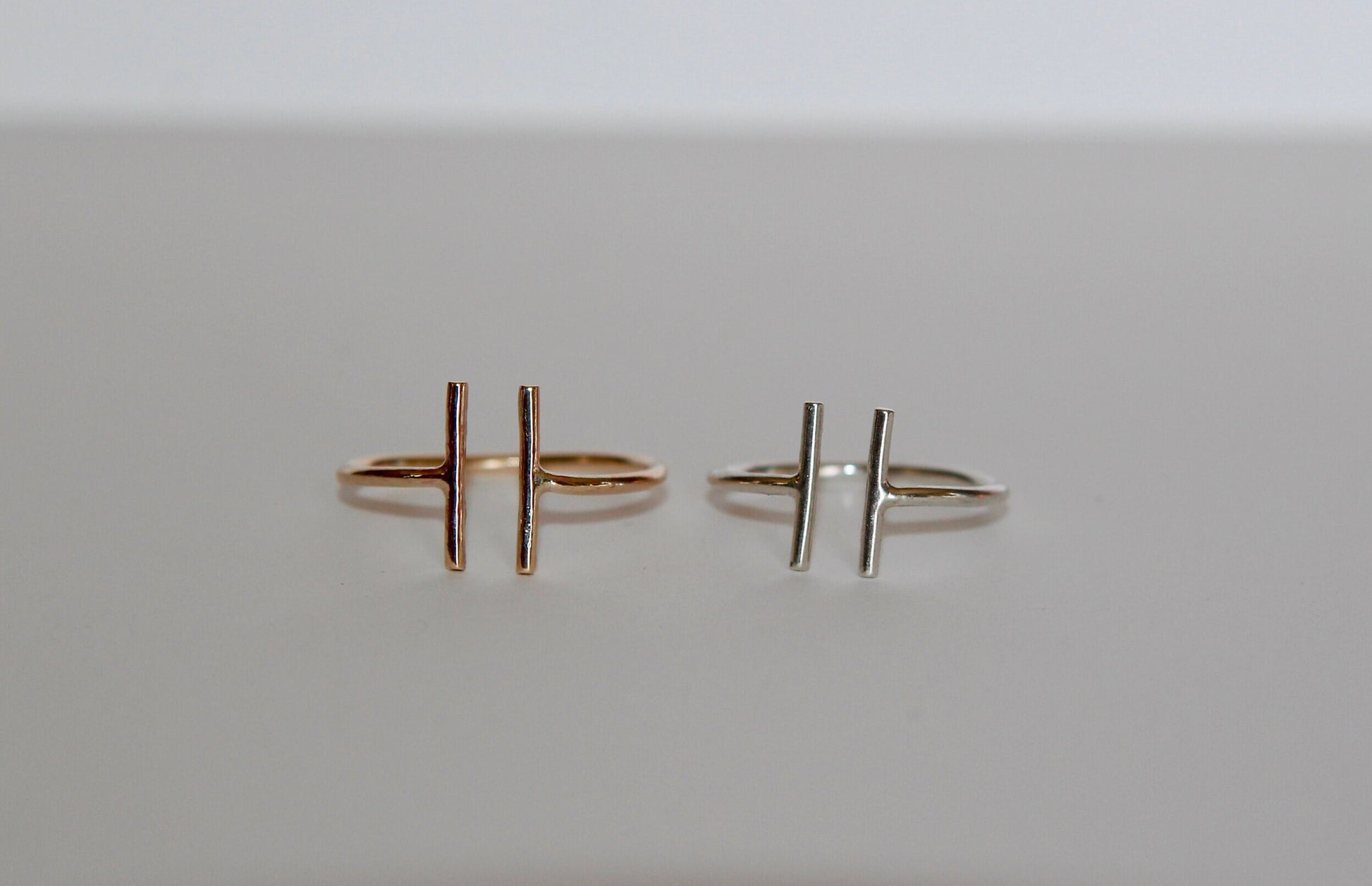 Round T-Bar Ring - Available in Sterling Silver and 14k Gold Fill